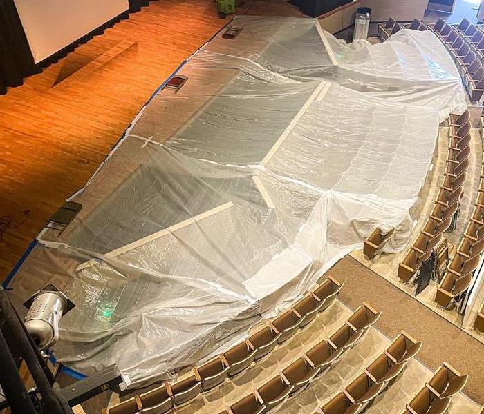 Specialty drying inside an auditorium